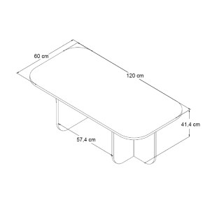meg-GP052-0232,1-4 ΤΡΑΠΕΖΑΚΙ ΣΑΛΟΝΙΟΥ BECAJ MEGAPAP ΧΡΩΜΑ SANDSTONE - TRAVERTINE 120X60X41,4ΕΚ.