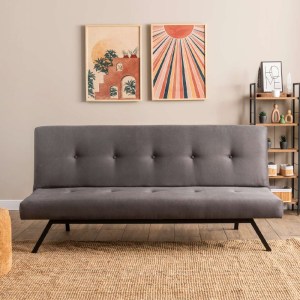 meg-GP052-0233,3-2 ΚΑΝΑΠΕΣ - ΚΡΕΒΑΤΙ ZOLA MEGAPAP ΤΡΙΘΕΣΙΟΣ ΥΦΑΣΜΑΤΙΝΟΣ ΧΡΩΜΑ ΓΚΡΙ 180X64X78ΕΚ.