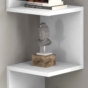 meg-GP052-0236,3-1 ΡΑΦΙΕΡΑ ΤΟΙΧΟΥ ZIKZAK MEGAPAP ΧΡΩΜΑ ΛΕΥΚΟ 25X25X105,4ΕΚ.