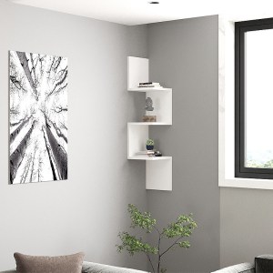 meg-GP052-0236,3-2 ΡΑΦΙΕΡΑ ΤΟΙΧΟΥ ZIKZAK MEGAPAP ΧΡΩΜΑ ΛΕΥΚΟ 25X25X105,4ΕΚ.