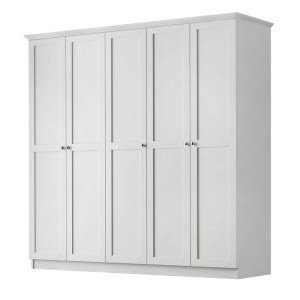 meg-GP055-0006,1-0 ΝΤΟΥΛΑΠΑ ΡΟΥΧΩΝ EMILY MEGAPAP ΠΕΝΤΑΦΥΛΛΗ ΧΡΩΜΑ ΛΕΥΚΟ 175X50X210ΕΚ.