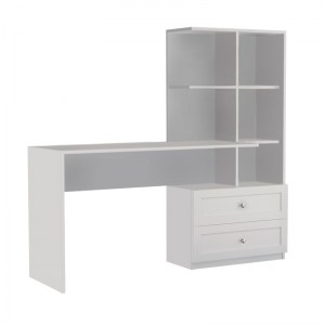 meg-GP055-0018,2-3 ΓΡΑΦΕΙΟ ΕΡΓΑΣΙΑΣ FRANKLIN MEGAPAP ΜΕ ΒΙΒΛΙΟΘΗΚΗ ΧΡΩΜΑ ΛΕΥΚΟ 155X60X152ΕΚ.