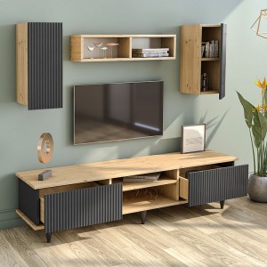 meg-GP055-0020,1-1 ΣΥΝΘΕΣΗ ΤΗΛΕΟΡΑΣΗΣ TOKYO MEGAPAP ΧΡΩΜΑ SAPPHIRE OAK - ΑΝΘΡΑΚΙ 170X37X45ΕΚ.