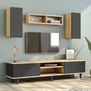 meg-GP055-0020,1-2 ΣΥΝΘΕΣΗ ΤΗΛΕΟΡΑΣΗΣ TOKYO MEGAPAP ΧΡΩΜΑ SAPPHIRE OAK - ΑΝΘΡΑΚΙ 170X37X45ΕΚ.