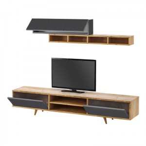 meg-GP055-0025,1-4 ΣΥΝΘΕΣΗ ΤΗΛΕΟΡΑΣΗΣ SERINE MEGAPAP ΧΡΩΜΑ SAPPHIRE OAK - ΑΝΘΡΑΚΙ 170X37X45ΕΚ.