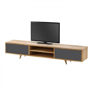 meg-GP055-0026,1-2 ΕΠΙΠΛΟ ΤΗΛΕΟΡΑΣΗΣ SERINE MEGAPAP ΧΡΩΜΑ SAPPHIRE OAK - ΑΝΘΡΑΚΙ 170X37X45ΕΚ.