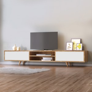 meg-GP055-0026,2-1 ΕΠΙΠΛΟ ΤΗΛΕΟΡΑΣΗΣ SERINE MEGAPAP ΧΡΩΜΑ SAPPHIRE OAK - ΛΕΥΚΟ 170X37X45ΕΚ.