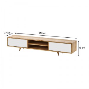 meg-GP055-0026,2-4 ΕΠΙΠΛΟ ΤΗΛΕΟΡΑΣΗΣ SERINE MEGAPAP ΧΡΩΜΑ SAPPHIRE OAK - ΛΕΥΚΟ 170X37X45ΕΚ.
