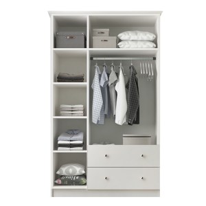 meg-GP055-0041,1-1 ΝΤΟΥΛΑΠΑ ΡΟΥΧΩΝ EMILY MEGAPAP ΤΡΙΦΥΛΛΗ ΜΕ ΚΑΘΡΕΠΤΗ ΚΑΙ ΣΥΡΤΑΡΙΑ ΧΡΩΜΑ ΛΕΥΚΟ 105X50X210ΕΚ.