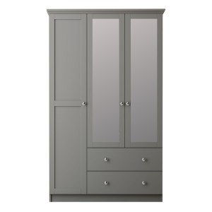 meg-GP055-0041,2-2 ΝΤΟΥΛΑΠΑ ΡΟΥΧΩΝ EMILY MEGAPAP ΤΡΙΦΥΛΛΗ ΜΕ ΚΑΘΡΕΠΤΗ ΚΑΙ ΣΥΡΤΑΡΙΑ ΧΡΩΜΑ ΑΝΘΡΑΚΙ 105X50X210ΕΚ.
