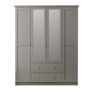 meg-GP055-0042,2-2 ΝΤΟΥΛΑΠΑ ΡΟΥΧΩΝ EMILY MEGAPAP ΤΕΤΡΑΦΥΛΛΗ ΜΕ ΚΑΘΡΕΠΤΗ ΚΑΙ ΣΥΡΤΑΡΙΑ ΧΡΩΜΑ ΑΝΘΡΑΚΙ 140X50X210ΕΚ.