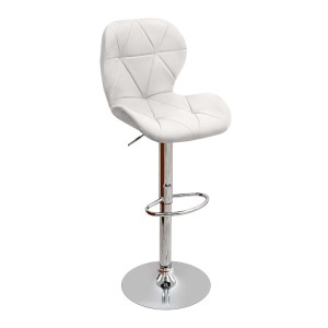 meg-GP057-0001,3-0 ΣΚΑΜΠΟ ΜΠΑΡ DOLORES MEGAPAP ΜΕ ΡΥΘΜΙΖΟΜΕΝΟ ΥΨΟΣ PU ΛΕΥΚΟ - ΒΑΣΗ ΧΡΩΜΙΟΥ 45,5X38X89/109ΕΚ.