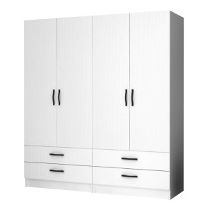 meg-GP100-0064,1-0 ΝΤΟΥΛΑΠΑ ΡΟΥΧΩΝ RICARDO MEGAPAP ΤΕΤΡΑΦΥΛΛΗ ΧΡΩΜΑ ΛΕΥΚΟ 160X51,8X181ΕΚ.