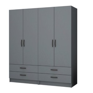 meg-GP100-0064,4-0 ΝΤΟΥΛΑΠΑ ΡΟΥΧΩΝ RICARDO MEGAPAP ΤΕΤΡΑΦΥΛΛΗ ΧΡΩΜΑ ΑΝΘΡΑΚΙ 160X51,8X181ΕΚ.