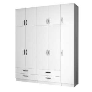 meg-GP100-0071,1-0 ΝΤΟΥΛΑΠΑ ΡΟΥΧΩΝ RICARDO MEGAPAP ΠΕΝΤΑΦΥΛΛΗ ΜΕ ΠΑΤΑΡΙ ΧΡΩΜΑ ΛΕΥΚΟ 200X51,8X240ΕΚ.