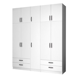 meg-GP100-0073,1-0 ΝΤΟΥΛΑΠΑ ΡΟΥΧΩΝ RICARDO MEGAPAP ΠΕΝΤΑΦΥΛΛΗ ΜΕ ΠΑΤΑΡΙ ΧΡΩΜΑ ΛΕΥΚΟ 200X51,8X240ΕΚ.