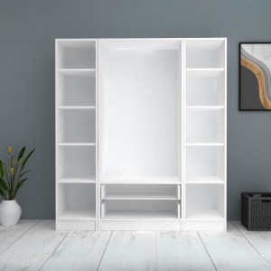 meg-GP100-0074,1-2 ΝΤΟΥΛΑΠΑ ΡΟΥΧΩΝ RICARDO MEGAPAP ΤΕΤΡΑΦΥΛΛΗ ΧΡΩΜΑ ΛΕΥΚΟ 160X51,8X181ΕΚ.