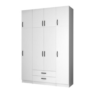 meg-GP100-0075,1-0 ΝΤΟΥΛΑΠΑ ΡΟΥΧΩΝ RICARDO MEGAPAP ΤΕΤΡΑΦΥΛΛΗ ΜΕ ΠΑΤΑΡΙ ΧΡΩΜΑ ΛΕΥΚΟ 160X51,8X240ΕΚ.