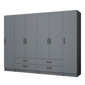 meg-GP100-0076,4-0 ΝΤΟΥΛΑΠΑ ΡΟΥΧΩΝ RICARDO MEGAPAP ΕΞΑΦΥΛΛΗ ΧΡΩΜΑ ΑΝΘΡΑΚΙ 240X51,8X181ΕΚ.