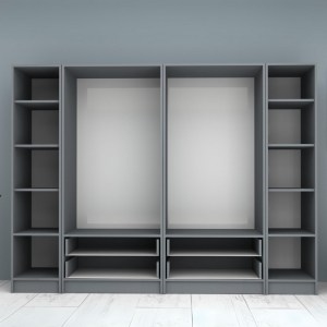 meg-GP100-0076,4-2 ΝΤΟΥΛΑΠΑ ΡΟΥΧΩΝ RICARDO MEGAPAP ΕΞΑΦΥΛΛΗ ΧΡΩΜΑ ΑΝΘΡΑΚΙ 240X51,8X181ΕΚ.