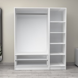 meg-GP100-0083,1-2 ΝΤΟΥΛΑΠΑ ΡΟΥΧΩΝ VICTORIA MEGAPAP ΤΡΙΦΥΛΛΗ ΜΕ ΣΥΡΤΑΡΙΑ ΧΡΩΜΑ ΛΕΥΚΟ 150X60X181ΕΚ.