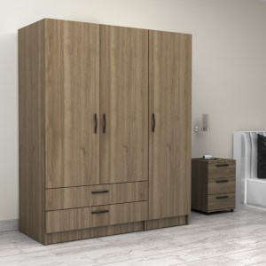 meg-GP100-0083,3-3 ΝΤΟΥΛΑΠΑ ΡΟΥΧΩΝ VICTORIA MEGAPAP ΤΡΙΦΥΛΛΗ ΜΕ ΣΥΡΤΑΡΙΑ ΧΡΩΜΑ ΚΑΡΥΔΙ 150X60X181ΕΚ.