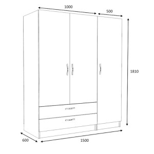 meg-GP100-0083,3-4 ΝΤΟΥΛΑΠΑ ΡΟΥΧΩΝ VICTORIA MEGAPAP ΤΡΙΦΥΛΛΗ ΜΕ ΣΥΡΤΑΡΙΑ ΧΡΩΜΑ ΚΑΡΥΔΙ 150X60X181ΕΚ.