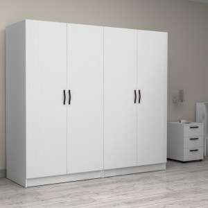 meg-GP100-0085,1-3 ΝΤΟΥΛΑΠΑ ΡΟΥΧΩΝ VICTORIA MEGAPAP ΤΕΤΡΑΦΥΛΛΗ ΧΡΩΜΑ ΛΕΥΚΟ 200X60X181ΕΚ.