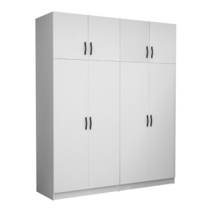 meg-GP100-0086,1-0 ΝΤΟΥΛΑΠΑ ΡΟΥΧΩΝ VICTORIA MEGAPAP ΤΕΤΡΑΦΥΛΛΗ ΜΕ ΠΑΤΑΡΙ ΧΡΩΜΑ ΛΕΥΚΟ 200X60X240ΕΚ.