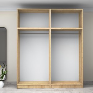 meg-GP100-0086,2-2 ΝΤΟΥΛΑΠΑ ΡΟΥΧΩΝ VICTORIA MEGAPAP ΤΕΤΡΑΦΥΛΛΗ ΜΕ ΠΑΤΑΡΙ ΧΡΩΜΑ ΦΥΣΙΚΟ ΟΞΙΑΣ 200X60X240ΕΚ.