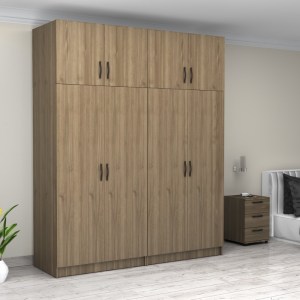 meg-GP100-0086,3-3 ΝΤΟΥΛΑΠΑ ΡΟΥΧΩΝ VICTORIA MEGAPAP ΤΕΤΡΑΦΥΛΛΗ ΜΕ ΠΑΤΑΡΙ ΧΡΩΜΑ ΚΑΡΥΔΙ 200X60X240ΕΚ.