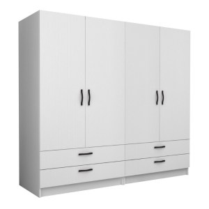 meg-GP100-0087,1-0 ΝΤΟΥΛΑΠΑ ΡΟΥΧΩΝ VICTORIA MEGAPAP ΤΕΤΡΑΦΥΛΛΗ ΜΕ ΣΥΡΤΑΡΙΑ ΧΡΩΜΑ ΛΕΥΚΟ 200X60X181ΕΚ.