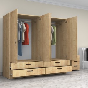 meg-GP100-0087,2-1 ΝΤΟΥΛΑΠΑ ΡΟΥΧΩΝ VICTORIA MEGAPAP ΤΕΤΡΑΦΥΛΛΗ ΜΕ ΣΥΡΤΑΡΙΑ ΧΡΩΜΑ ΦΥΣΙΚΟ ΟΞΙΑΣ 200X60X181ΕΚ.