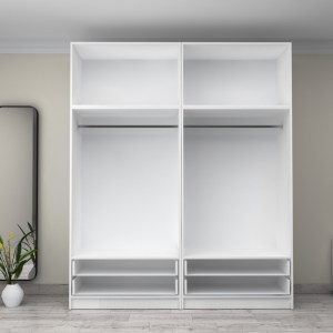 meg-GP100-0088,1-2 ΝΤΟΥΛΑΠΑ ΡΟΥΧΩΝ VICTORIA MEGAPAP ΤΕΤΡΑΦΥΛΛΗ ΜΕ ΠΑΤΑΡΙ ΚΑΙ ΣΥΡΤΑΡΙΑ ΧΡΩΜΑ ΛΕΥΚΟ 200X60X240ΕΚ.