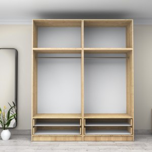 meg-GP100-0088,2-2 ΝΤΟΥΛΑΠΑ ΡΟΥΧΩΝ VICTORIA MEGAPAP ΤΕΤΡΑΦΥΛΛΗ ΜΕ ΠΑΤΑΡΙ ΚΑΙ ΣΥΡΤΑΡΙΑ ΧΡΩΜΑ ΦΥΣΙΚΟ ΟΞΙΑΣ 200X60X240ΕΚ.