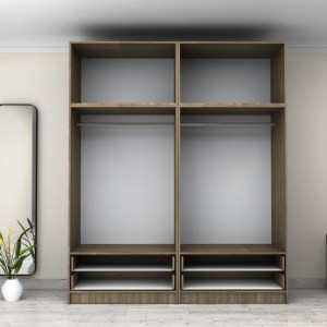 meg-GP100-0088,3-2 ΝΤΟΥΛΑΠΑ ΡΟΥΧΩΝ VICTORIA MEGAPAP ΤΕΤΡΑΦΥΛΛΗ ΜΕ ΠΑΤΑΡΙ ΚΑΙ ΣΥΡΤΑΡΙΑ ΧΡΩΜΑ ΚΑΡΥΔΙ 200X60X240ΕΚ.