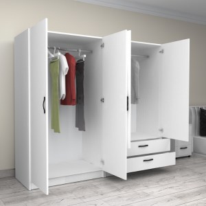 meg-GP100-0089,1-1 ΝΤΟΥΛΑΠΑ ΡΟΥΧΩΝ VICTORIA MEGAPAP ΤΕΤΡΑΦΥΛΛΗ ΜΕ ΣΥΡΤΑΡΙΑ ΧΡΩΜΑ ΛΕΥΚΟ 200X60X181ΕΚ.