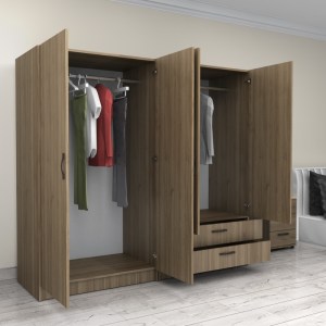 meg-GP100-0089,3-1 ΝΤΟΥΛΑΠΑ ΡΟΥΧΩΝ VICTORIA MEGAPAP ΤΕΤΡΑΦΥΛΛΗ ΜΕ ΣΥΡΤΑΡΙΑ ΧΡΩΜΑ ΚΑΡΥΔΙ 200X60X181ΕΚ.