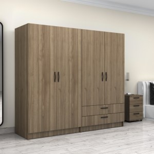 meg-GP100-0089,3-3 ΝΤΟΥΛΑΠΑ ΡΟΥΧΩΝ VICTORIA MEGAPAP ΤΕΤΡΑΦΥΛΛΗ ΜΕ ΣΥΡΤΑΡΙΑ ΧΡΩΜΑ ΚΑΡΥΔΙ 200X60X181ΕΚ.