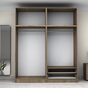 meg-GP100-0090,3-2 ΝΤΟΥΛΑΠΑ ΡΟΥΧΩΝ VICTORIA MEGAPAP ΤΕΤΡΑΦΥΛΛΗ ΜΕ ΠΑΤΑΡΙ ΚΑΙ ΣΥΡΤΑΡΙΑ ΧΡΩΜΑ ΚΑΡΥΔΙ 200X60X240ΕΚ.