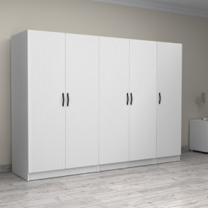 meg-GP100-0091,1-3 ΝΤΟΥΛΑΠΑ ΡΟΥΧΩΝ VICTORIA MEGAPAP ΠΕΝΤΑΦΥΛΛΗ ΧΡΩΜΑ ΛΕΥΚΟ 250X60X181ΕΚ.