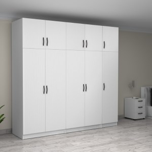meg-GP100-0092,1-3 ΝΤΟΥΛΑΠΑ ΡΟΥΧΩΝ VICTORIA MEGAPAP ΠΕΝΤΑΦΥΛΛΗ ΜΕ ΠΑΤΑΡΙ ΧΡΩΜΑ ΛΕΥΚΟ 250X60X240ΕΚ.