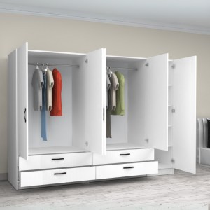 meg-GP100-0093,1-1 ΝΤΟΥΛΑΠΑ ΡΟΥΧΩΝ VICTORIA MEGAPAP ΠΕΝΤΑΦΥΛΛΗ ΜΕ ΣΥΡΤΑΡΙΑ ΧΡΩΜΑ ΛΕΥΚΟ 250X60X181ΕΚ.