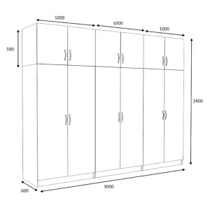 meg-GP100-0096,1-4 ΝΤΟΥΛΑΠΑ ΡΟΥΧΩΝ VICTORIA MEGAPAP ΕΞΑΦΥΛΛΗ ΜΕ ΠΑΤΑΡΙ ΧΡΩΜΑ ΛΕΥΚΟ 300X60X240ΕΚ.