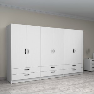 meg-GP100-0097,1-3 ΝΤΟΥΛΑΠΑ ΡΟΥΧΩΝ VICTORIA MEGAPAP ΕΞΑΦΥΛΛΗ ΜΕ ΣΥΡΤΑΡΙΑ ΧΡΩΜΑ ΛΕΥΚΟ 300X60X181ΕΚ.