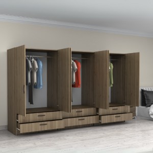 meg-GP100-0097,3-1 ΝΤΟΥΛΑΠΑ ΡΟΥΧΩΝ VICTORIA MEGAPAP ΕΞΑΦΥΛΛΗ ΜΕ ΣΥΡΤΑΡΙΑ ΧΡΩΜΑ ΚΑΡΥΔΙ 300X60X181ΕΚ.