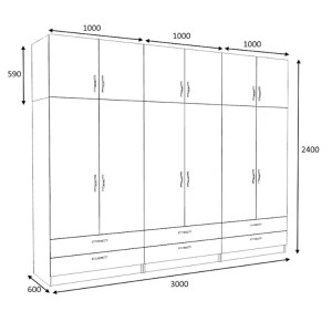 meg-GP100-0098,3-4 ΝΤΟΥΛΑΠΑ ΡΟΥΧΩΝ VICTORIA MEGAPAP ΕΞΑΦΥΛΛΗ ΜΕ ΠΑΤΑΡΙ ΚΑΙ ΣΥΡΤΑΡΙΑ ΧΡΩΜΑ ΚΑΡΥΔΙ 300X60X240ΕΚ.