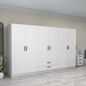 meg-GP100-0099,1-3 ΝΤΟΥΛΑΠΑ ΡΟΥΧΩΝ VICTORIA MEGAPAP ΕΞΑΦΥΛΛΗ ΜΕ ΣΥΡΤΑΡΙΑ ΧΡΩΜΑ ΛΕΥΚΟ 300X60X181ΕΚ.