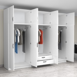 meg-GP100-0100,1-1 ΝΤΟΥΛΑΠΑ ΡΟΥΧΩΝ VICTORIA MEGAPAP ΕΞΑΦΥΛΛΗ ΜΕ ΠΑΤΑΡΙ ΚΑΙ ΣΥΡΤΑΡΙΑ ΧΡΩΜΑ ΛΕΥΚΟ 300X60X240ΕΚ.