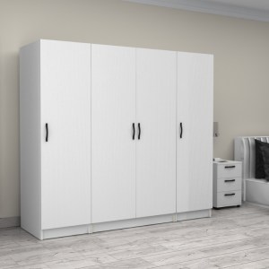 meg-GP100-0101,1-3 ΝΤΟΥΛΑΠΑ ΡΟΥΧΩΝ VICTORIA MEGAPAP ΤΕΤΡΑΦΥΛΛΗ ΧΡΩΜΑ ΛΕΥΚΟ 200X60X181ΕΚ.
